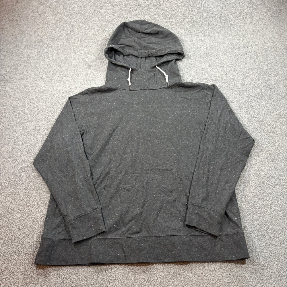 Enza Hoodie Mens 3XL Gray Speckled Pullover Sweatshirt Funnel Neck RN94752